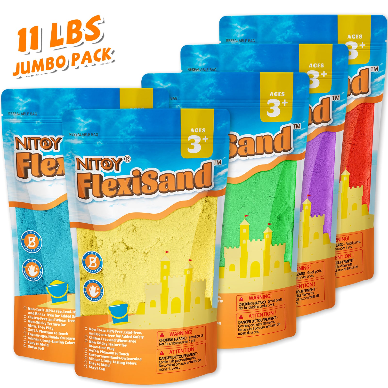 11 Lbs Flexisand (5 Dark Colors)