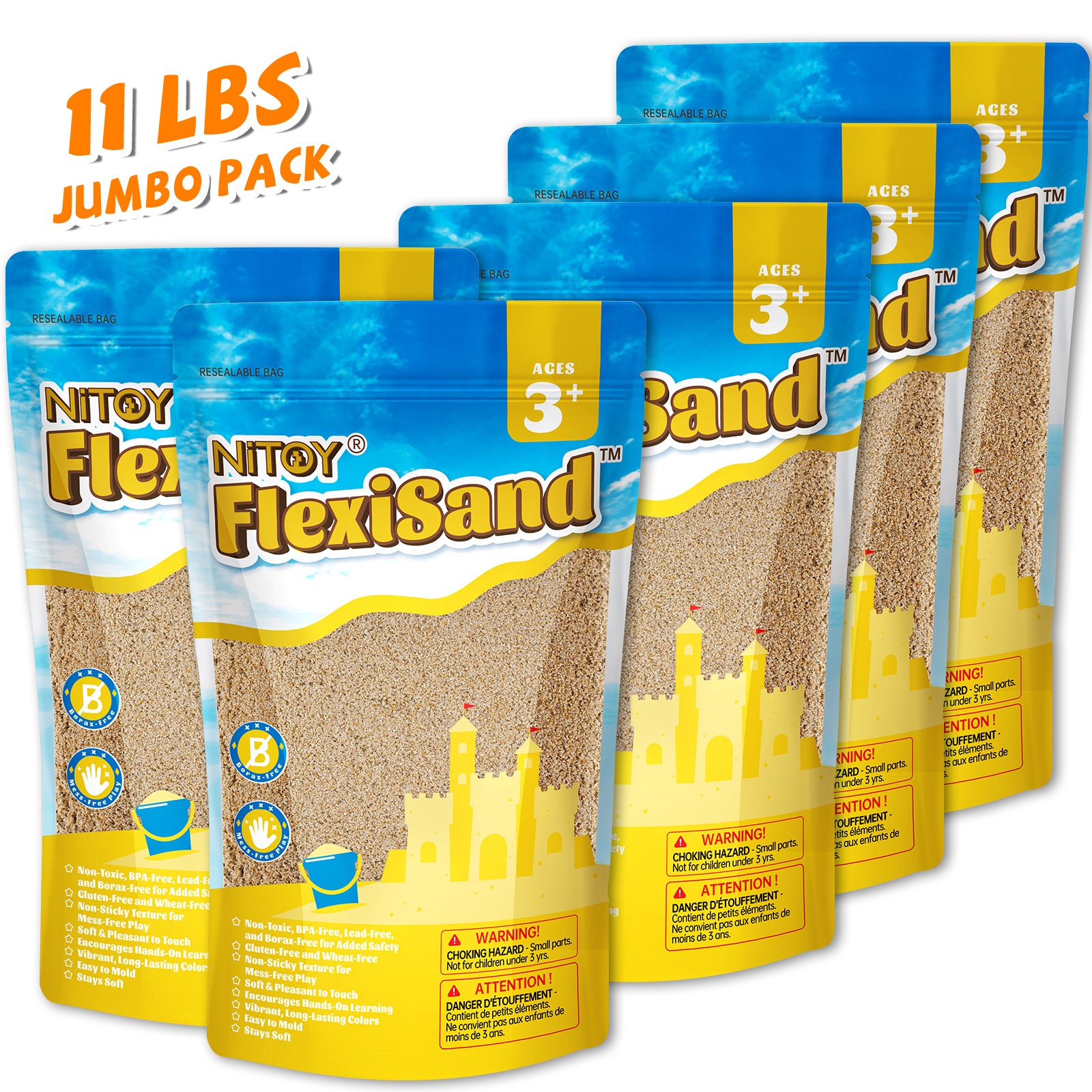 19 Lbs Flexisand (Dark Yellow) - FlexiSand.Fun